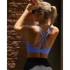 imageRUNNING GIRL Strappy Sports Bra for Women Sexy Crisscross Back Light Support Yoga Bra with Removable CupsViolet