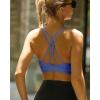 imageRUNNING GIRL Strappy Sports Bra for Women Sexy Crisscross Back Light Support Yoga Bra with Removable CupsViolet