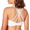 imageRUNNING GIRL Strappy Sports Bra for Women Sexy Crisscross Back Light Support Yoga Bra with Removable CupsWhite