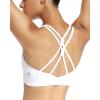 imageRUNNING GIRL Strappy Sports Bra for Women Sexy Crisscross Back Light Support Yoga Bra with Removable CupsWhite