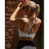 imageRUNNING GIRL Strappy Sports Bra for Women Sexy Crisscross Back Light Support Yoga Bra with Removable CupsWhite