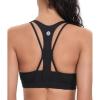 imageRUNNING GIRL Sports Bra for Women MediumHigh Support CrissCross Back Strappy Padded Sports Bras Supportive Workout TopsBdark Black
