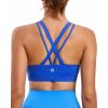 imageRUNNING GIRL Strappy Sports Bra for Women Sexy Crisscross Back Light Support Yoga Bra with Removable Cups1bright Blue