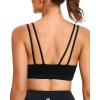 imageRUNNING GIRL Strappy Sports Bra for Women Sexy Crisscross Back Light Support Yoga Bra with Removable Cups4ink Black
