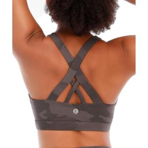 imageRUNNING GIRL Sports Bra for Women CrissCross Back Padded Strappy Sports Bras Medium Support Yoga Bra with Removable CupsAcamouflage Black