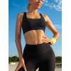 imageRUNNING GIRL High Impact Sports Bras for WomenSquare Neck High Support Bra Moulded Cup Racerback Workout BraAblack