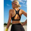 imageRUNNING GIRL High Impact Sports Bras for WomenSquare Neck High Support Bra Moulded Cup Racerback Workout BraAblack