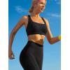 imageRUNNING GIRL High Impact Sports Bras for WomenSquare Neck High Support Bra Moulded Cup Racerback Workout BraAblack