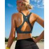 imageRUNNING GIRL High Impact Sports Bras for WomenSquare Neck High Support Bra Moulded Cup Racerback Workout BraAdark Grey