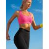 imageRUNNING GIRL High Impact Sports Bras for WomenSquare Neck High Support Bra Moulded Cup Racerback Workout BraAhot Pink