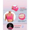 imageRUNNING GIRL High Impact Sports Bras for WomenSquare Neck High Support Bra Moulded Cup Racerback Workout BraAhot Pink