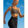 imageRUNNING GIRL High Impact Sports Bras for WomenSquare Neck High Support Bra Moulded Cup Racerback Workout BraAoak Brown