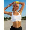 imageRUNNING GIRL High Impact Sports Bras for WomenSquare Neck High Support Bra Moulded Cup Racerback Workout BraAwhite