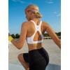 imageRUNNING GIRL High Impact Sports Bras for WomenSquare Neck High Support Bra Moulded Cup Racerback Workout BraAwhite