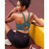 imageRUNNING GIRL High Impact Sports Bras for WomenSquare Neck High Support Bra Moulded Cup Racerback Workout BraBash Green