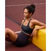 imageRUNNING GIRL High Impact Sports Bras for WomenSquare Neck High Support Bra Moulded Cup Racerback Workout BraBblack
