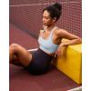imageRUNNING GIRL High Impact Sports Bras for WomenSquare Neck High Support Bra Moulded Cup Racerback Workout BraBicy Grey