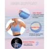 imageRUNNING GIRL High Impact Sports Bras for WomenSquare Neck High Support Bra Moulded Cup Racerback Workout BraBlight Blue