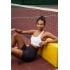 imageRUNNING GIRL High Impact Sports Bras for WomenSquare Neck High Support Bra Moulded Cup Racerback Workout BraBwhite