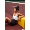 imageRUNNING GIRL High Impact Sports Bras for WomenSquare Neck High Support Bra Moulded Cup Racerback Workout BraBwhite