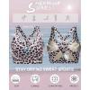 imageRUNNING GIRL High Impact Sports Bras for WomenSquare Neck High Support Bra Moulded Cup Racerback Workout BraYpink Leopard