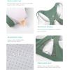 imageRUNNING GIRL High Impact Sports Bras for WomenSquare Neck High Support Bra Moulded Cup Racerback Workout BraZgreen