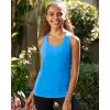 imageRUNNING GIRL Workout Tank Tops with Built in Bras for WomenCompression Shirt Strappy Back Athletic Yoga TopsAbright Blue