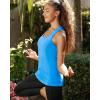 imageRUNNING GIRL Workout Tank Tops with Built in Bras for WomenCompression Shirt Strappy Back Athletic Yoga TopsAbright Blue