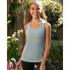 imageRUNNING GIRL Workout Tank Tops with Built in Bras for WomenCompression Shirt Strappy Back Athletic Yoga TopsAice Grey