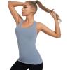 imageRUNNING GIRL Workout Tank Tops with Built in Bras for WomenCompression Shirt Strappy Back Athletic Yoga TopsAlight Blue