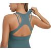 imageRUNNING GIRL Workout Tank Tops with Built in Bras for WomenCompression Shirt Strappy Back Athletic Yoga TopsAteal Lagoon