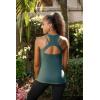 imageRUNNING GIRL Workout Tank Tops with Built in Bras for WomenCompression Shirt Strappy Back Athletic Yoga TopsAteal Lagoon