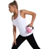 imageRUNNING GIRL Workout Tank Tops with Built in Bras for WomenCompression Shirt Strappy Back Athletic Yoga TopsAwhite