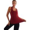 imageRUNNING GIRL Workout Tank Tops with Built in Bras for WomenCompression Shirt Strappy Back Athletic Yoga TopsAwinedred