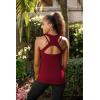 imageRUNNING GIRL Workout Tank Tops with Built in Bras for WomenCompression Shirt Strappy Back Athletic Yoga TopsAwinedred