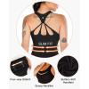 imageRUNNING GIRL Workout Tank Tops with Built in Bras for WomenCompression Shirt Strappy Back Athletic Yoga TopsDblack