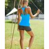 imageRUNNING GIRL Workout Tank Tops with Built in Bras for WomenCompression Shirt Strappy Back Athletic Yoga TopsDbright Blue