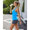 imageRUNNING GIRL Workout Tank Tops with Built in Bras for WomenCompression Shirt Strappy Back Athletic Yoga TopsDbright Blue
