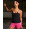 imageRUNNING GIRL Workout Tank Tops with Built in Bras for WomenCompression Shirt Strappy Back Athletic Yoga TopsYblack