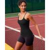 imageRUNNING GIRL Workout Tank Tops with Built in Bras for WomenCompression Shirt Strappy Back Athletic Yoga TopsYblack