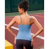 imageRUNNING GIRL Workout Tank Tops with Built in Bras for WomenCompression Shirt Strappy Back Athletic Yoga TopsYblue