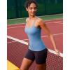 imageRUNNING GIRL Workout Tank Tops with Built in Bras for WomenCompression Shirt Strappy Back Athletic Yoga TopsYblue
