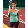 imageRUNNING GIRL Workout Tank Tops with Built in Bras for WomenCompression Shirt Strappy Back Athletic Yoga TopsYgreen