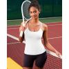 imageRUNNING GIRL Workout Tank Tops with Built in Bras for WomenCompression Shirt Strappy Back Athletic Yoga TopsYwhite
