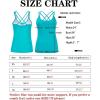 imageRUNNING GIRL Yoga Tank Tops for Women Built in Shelf Bra BC Cups Strappy Back Activewear Workout Compression TopsCacyan Blue