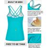 imageRUNNING GIRL Yoga Tank Tops for Women Built in Shelf Bra BC Cups Strappy Back Activewear Workout Compression TopsCacyan Blue