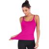 imageRUNNING GIRL Yoga Tank Tops for Women Built in Shelf Bra BC Cups Strappy Back Activewear Workout Compression TopsCamagenta Purple