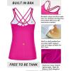 imageRUNNING GIRL Yoga Tank Tops for Women Built in Shelf Bra BC Cups Strappy Back Activewear Workout Compression TopsCamagenta Purple