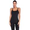 imageRUNNING GIRL Yoga Tank Tops for Women Built in Shelf Bra BC Cups Strappy Back Activewear Workout Compression TopsCblack