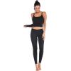 imageRUNNING GIRL Yoga Tank Tops for Women Built in Shelf Bra BC Cups Strappy Back Activewear Workout Compression TopsCblack